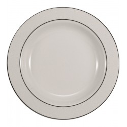 Prato 24cm Fundo Renda Branca Porcelana Schmidt